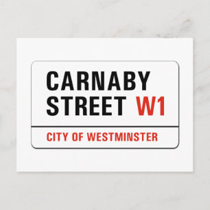 Carnaby Street, London Street Sign Briefkaart
