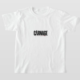 "Carnage – Sharp Typography Blood Drip Graphic" T-shirt