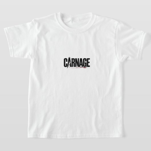 "Carnage – Sharp Typography Blood Drip Graphic" T-shirt (Laagn)