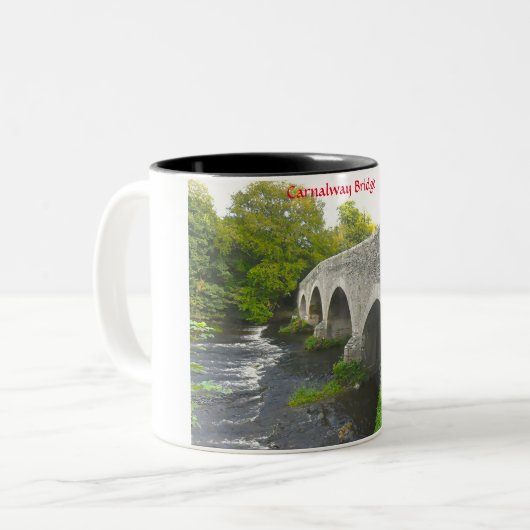 Carnalway Bridge Kildare Mug à café à deux tons (Devant gauche)