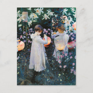 Carnatie, Lily, Lily, Roos - John Singer Sargent Briefkaart