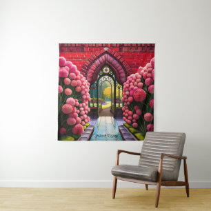 Carnaties Adorn Gate: Welkom in de geheime tuin Wandkleed