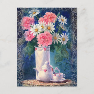 CARNATIES EN OUDE LACE VAN SHARON SHARPE BRIEFKAART