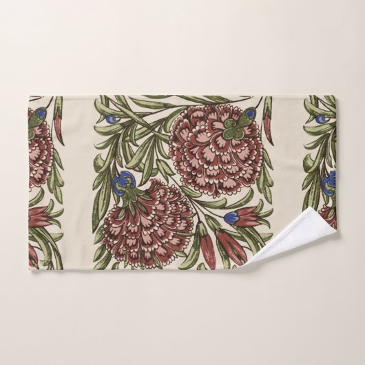 Carnation Carrelage Fleur Antique Art Rustique (Serviette à main)