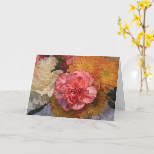 Carnation Carte d'anniversaire (Fleur jaune)