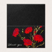 Carnation élégante personnalisable Merci floral (Outside Unfolded)