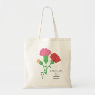 Carnation Janvier Mois de naissance Sac à fleurs
