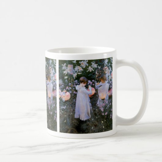 Carnation, Lily, Lily, Mug de café Rose (Droite)