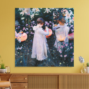 Carnation Lily Lily Rose van John Singer Sargent Canvas Afdruk