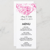 Carnation rose mariage menu carnation1 (Devant / Derrière)