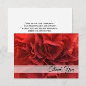 Carnation rouge Merci floral pour votre sympathie (Devant / Derrière)
