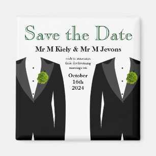 Carnation Verte Sauvegarder La Date Aimant Mariage