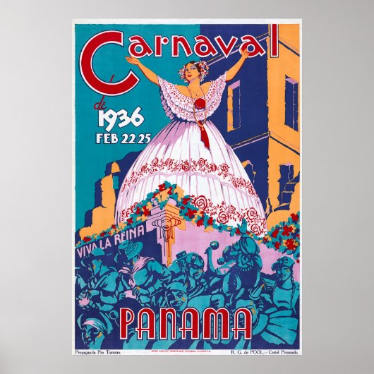 Carnaval, 1936, Feb. 22-25, Panama Poster (Voorkant)