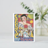 carnaval 1937 Panama Travel Poster Briefkaart (Staand voorkant)