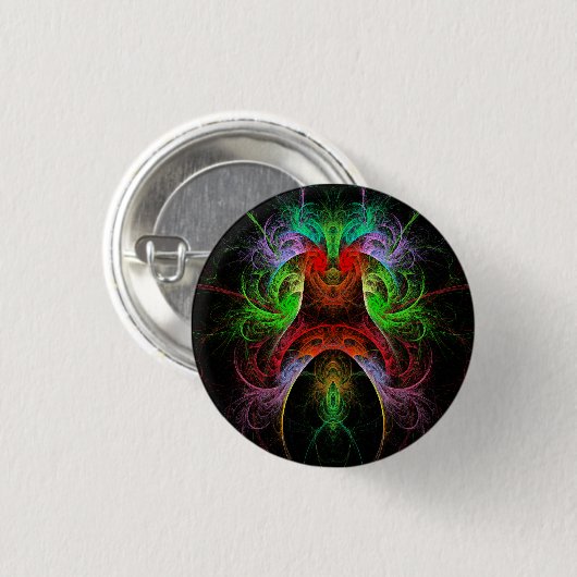 Carnaval Abstract Art Button (rond) (Voorkant /achterkant)