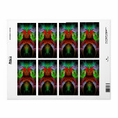 Carnaval Abstract Art Fractal Etiket (Full Sheet)