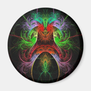 Carnaval Abstract art Round Magnet Magneet