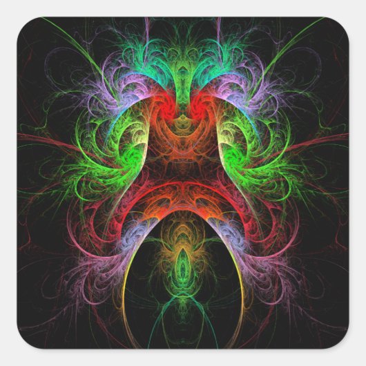 Carnaval Abstract art Square Sticker (Voorkant)