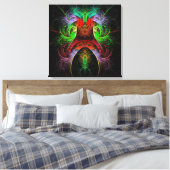 Carnaval Abstract kunstschilderwerk — Afdruk Canva Canvas Afdruk (Insitu (Slaapkamer))