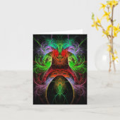 Carnaval Abstracte Art Note Card Kaart (Gele Bloem)