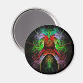 Carnaval Abstrait Art Round Magnet (Recto/Verso)