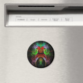 Carnaval Abstrait Art Round Magnet (In Situ (Lave-vaisselle))
