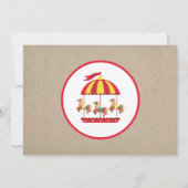 Carnaval Anniversaire Cirque Animaux Invitation de (Dos)