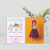 Carnaval Anniversaire Photo Invitations (Debout devant)