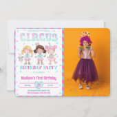 Carnaval Anniversaire Photo Invitations (Devant)