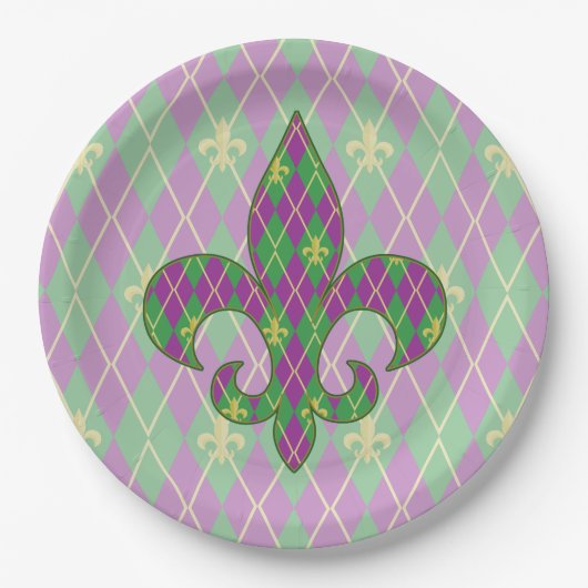 Carnaval Argyle Papier Bord (Voorkant)