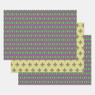 Carnaval Argyle Wrapping Papier Set Inpakpapier Vel