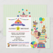 Carnaval Birthday Party Invitation Kaart (Voorkant / Achterkant)