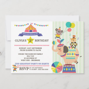 Carnaval Birthday Party Invitation Kaart