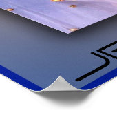 carnaval blauw goud poster (Hoek)