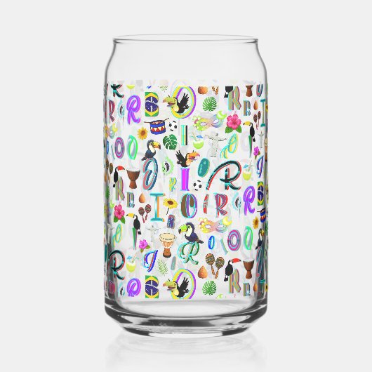 Carnaval Blikvorm Glas (Achterkant)