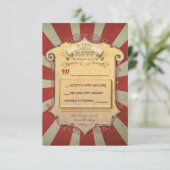 carnaval bruiloft RSVP Kaartje (Staand voorkant)