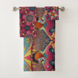 Carnaval Chaos Badhanddoek Set Bad Handdoek