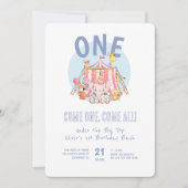 Carnaval Circus 1e Verjaardag Bash Kaart (Voorkant)