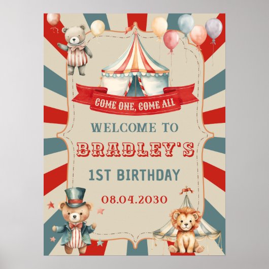 Carnaval Circus & Animaux Affiches de bienvenue d' (Devant)