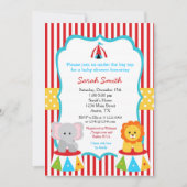 Carnaval Circus Baby Shower Invitations (Devant)