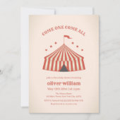 Carnaval Circus Big Top Baby shower Kaart (Voorkant)