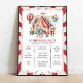 Carnaval Circus Dieren Verjaardag Milestone Board Poster