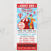 Carnaval Circus Festival Kids Verjaardagsfeest Kaart (Voorkant)