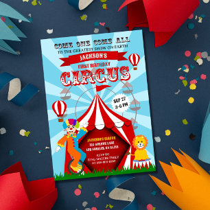 Carnaval Circus Festival Kids Verjaardagsfeest Kaart
