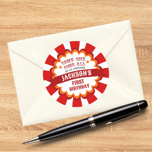 Carnaval Circus Festival Kids Verjaardagsfeest Ronde Sticker