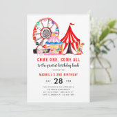 Carnaval Circus Festival Show Kind Kaart (Staand voorkant)