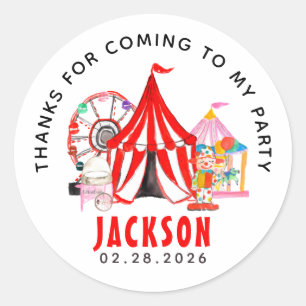 Carnaval Circus Festival Show Kind Ronde Sticker