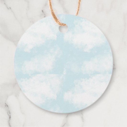 Carnaval Circus Grote Top Blauwe Verjaardag Bedankjes Labels (Achterkant)