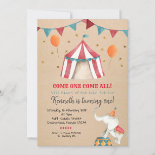  Carnaval Circus Kind verjaardagsfeestje Kaart