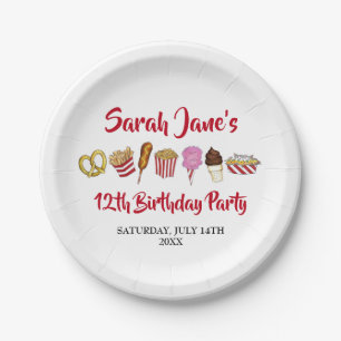 Carnaval Circus State Fair Foods Verjaardagsfeest Papieren Bordje
